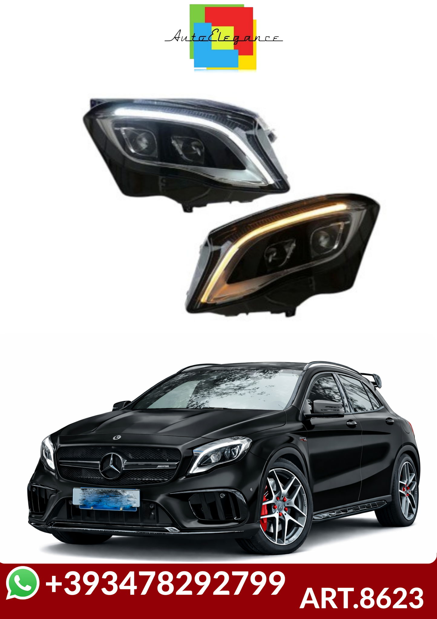 💕ART.8623 FARI ANTERIORI MERCEDES  GLA 💕