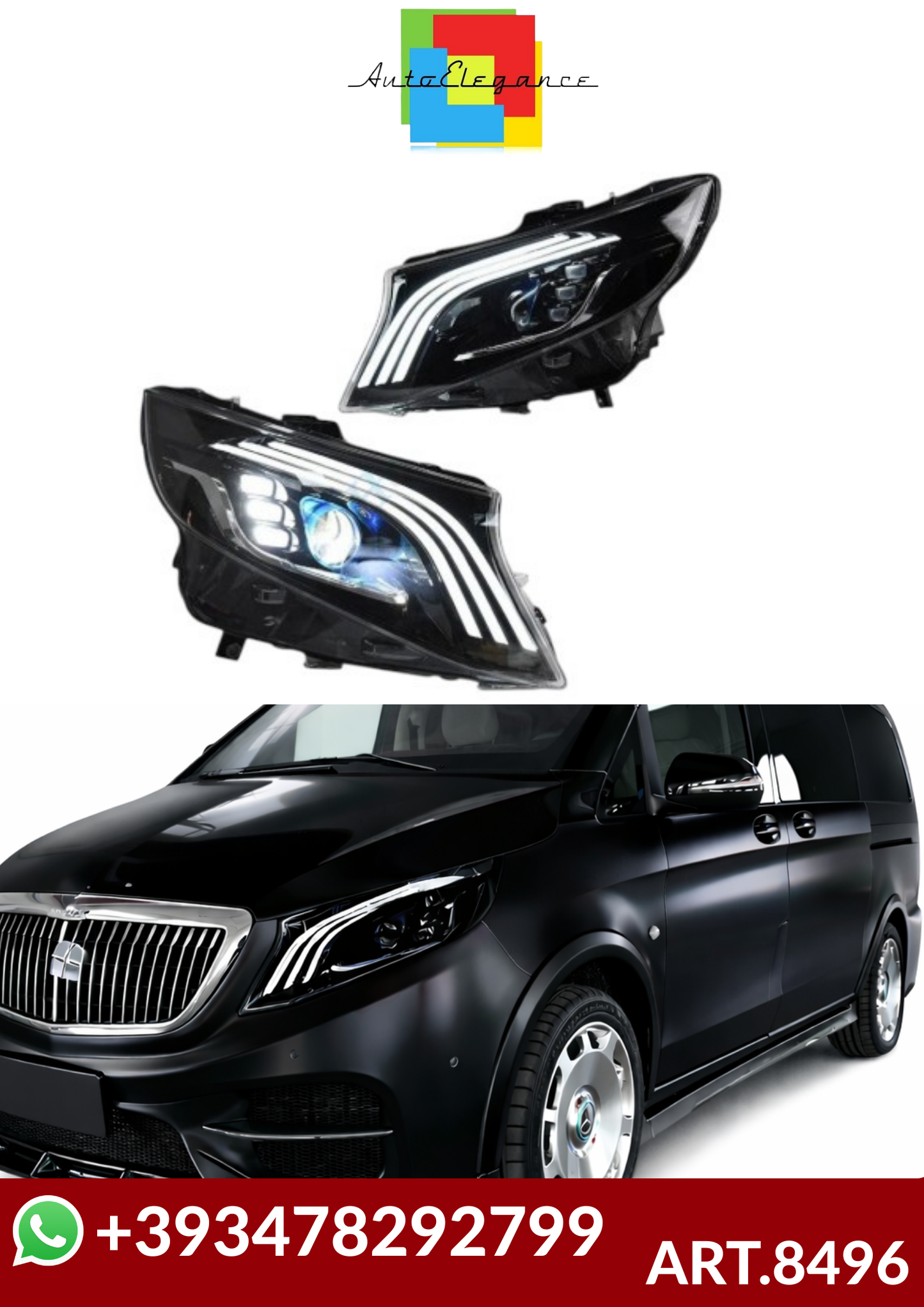 💕ART.8496 FARI ANTERIORI MERCEDES VITO W447 2018-2025 💕 (Copia)