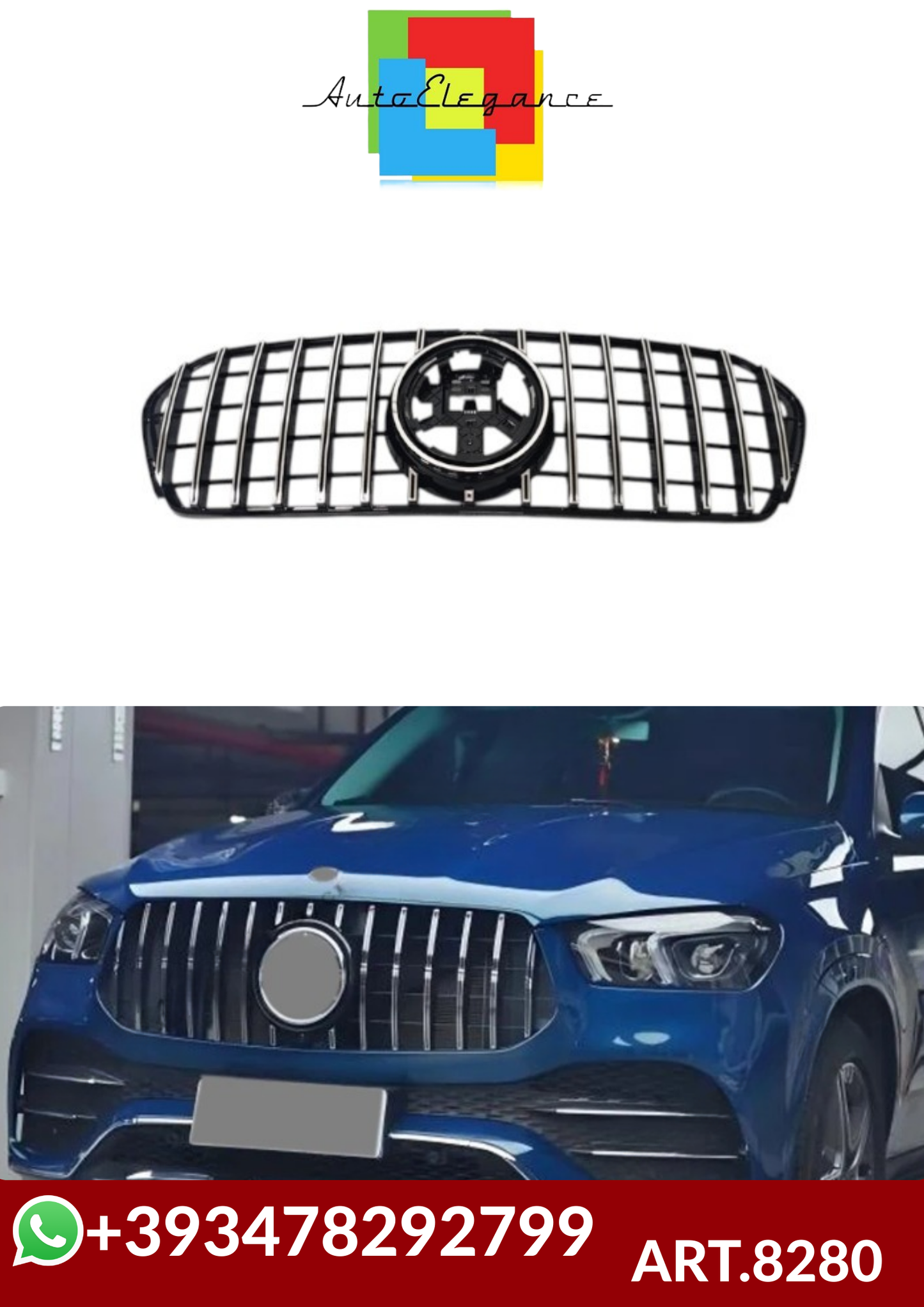 💕ART.8280 GRIGLIA Mercedes-Benz GLE Class W167 GLE300 4MATIC 19-23💕