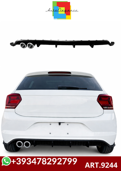 💕ART.9244 DIFFUSORE POLO AW1 18-24 LOOK GTI NERO LUCIDO CON TERMINALI CROMATI💕