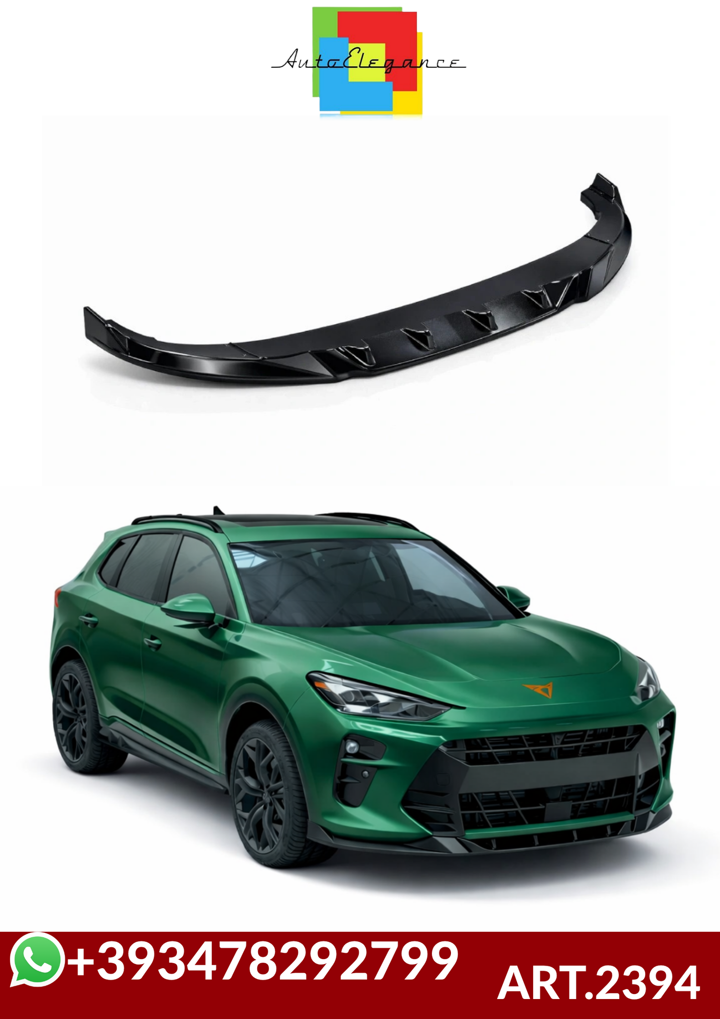 💕ART.2394 SPLITTER ANTERIORE ADATTO PER CUPRA TERRAMAR 2024+💕