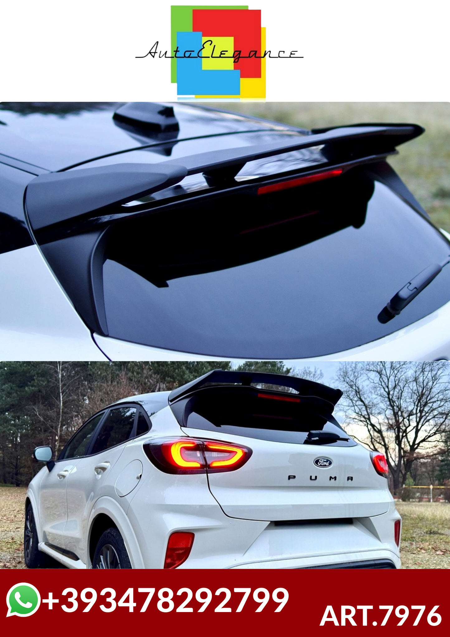 💕ART.7976  SPOILER FORD PUMA ST / ST-LINE ( dal 2019 )💕