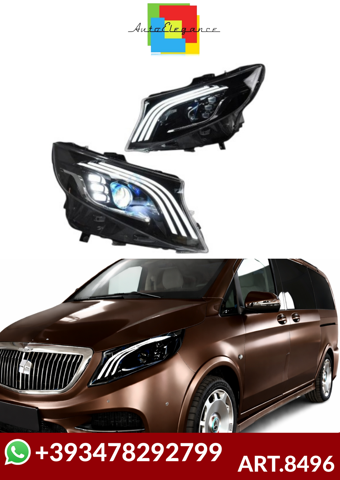 💕ART.8496 FARI ANTERIORI MERCEDES VITO W447 2018-2025 💕 (Copia)