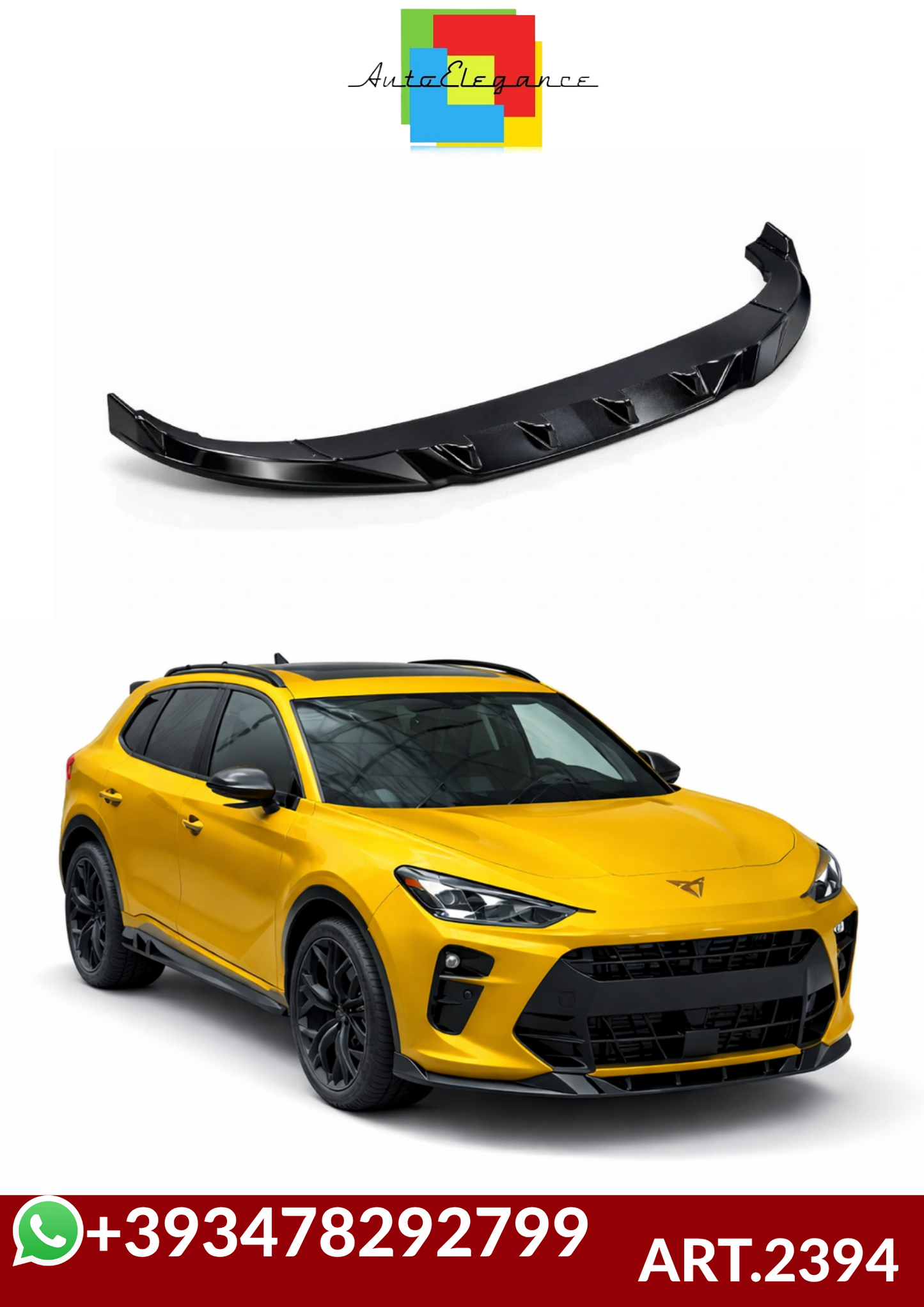 💕ART.2394 SPLITTER ANTERIORE ADATTO PER CUPRA TERRAMAR 2024+💕