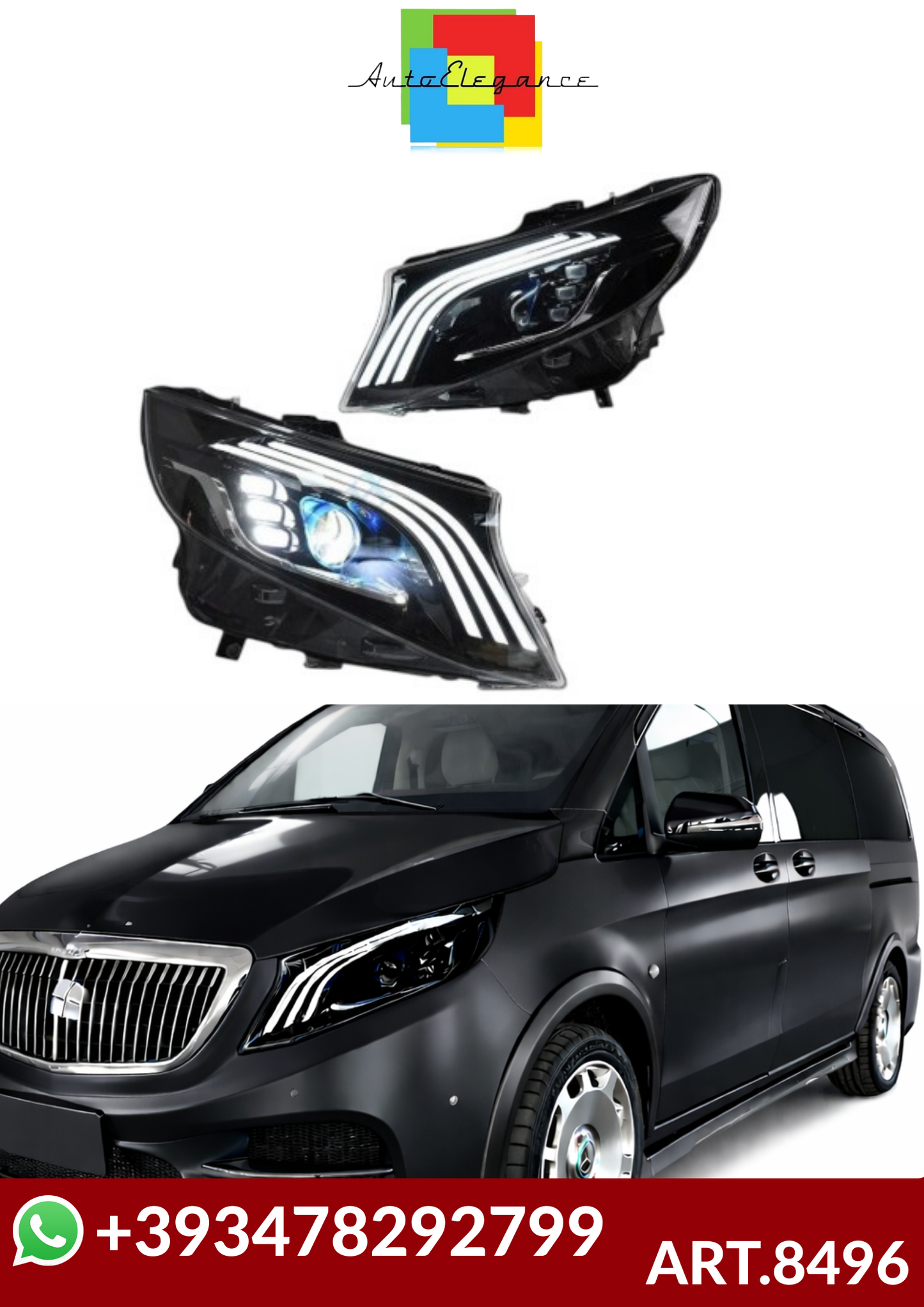 💕ART.8496 FARI ANTERIORI MERCEDES VITO W447 2018-2025 💕 (Copia)