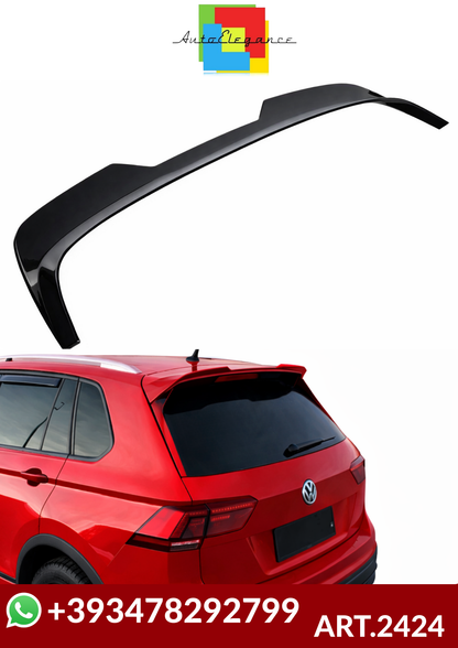 💕ART.2424 SPOILER VOLKSWAGEN TIGUAN MK2 R-LINE 2015-2020 NERO LUCIDO 💕