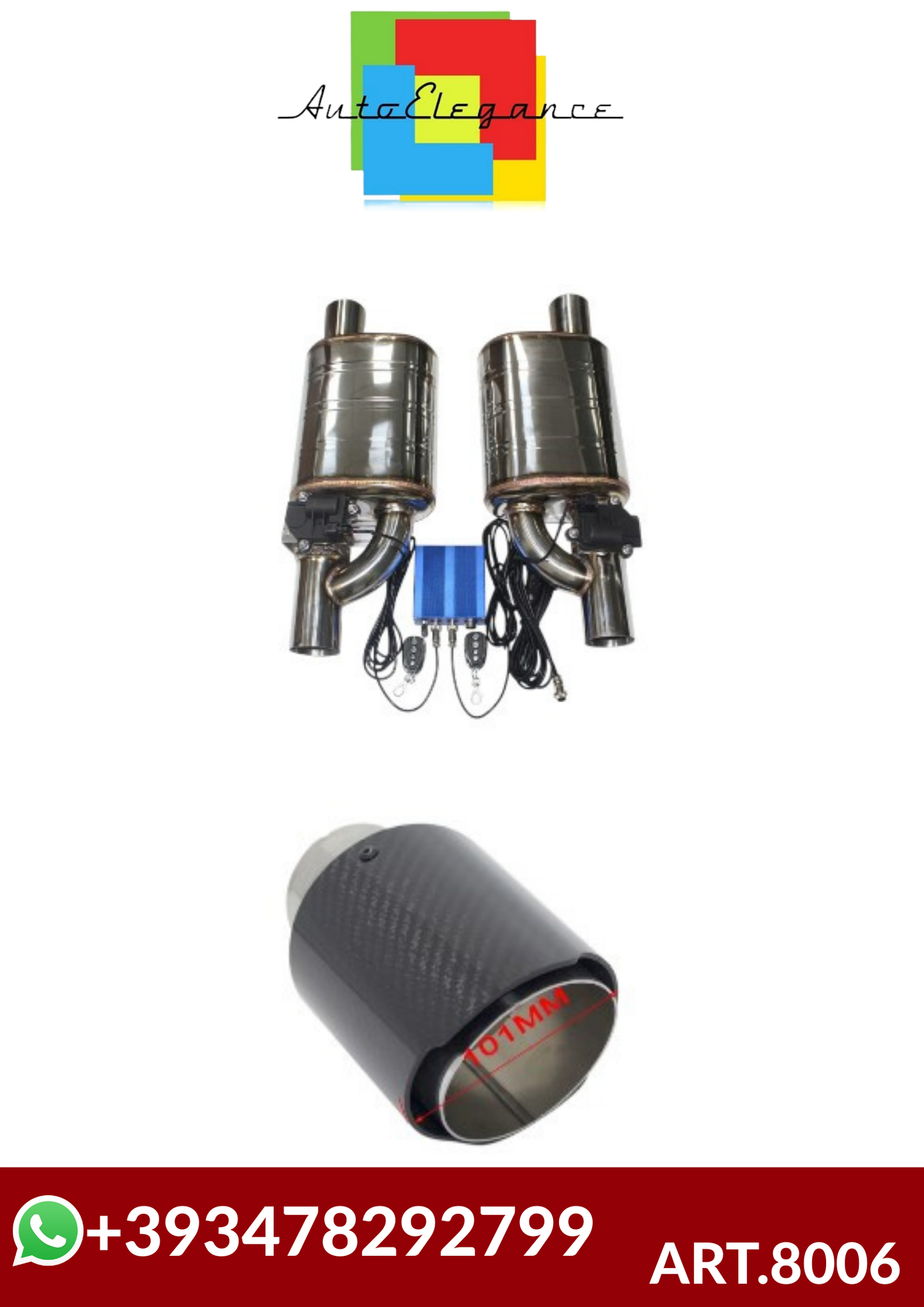 💕ART.8006 Valvola di scarico elettrica universale 51mm 63mm 70mm 76mm💕