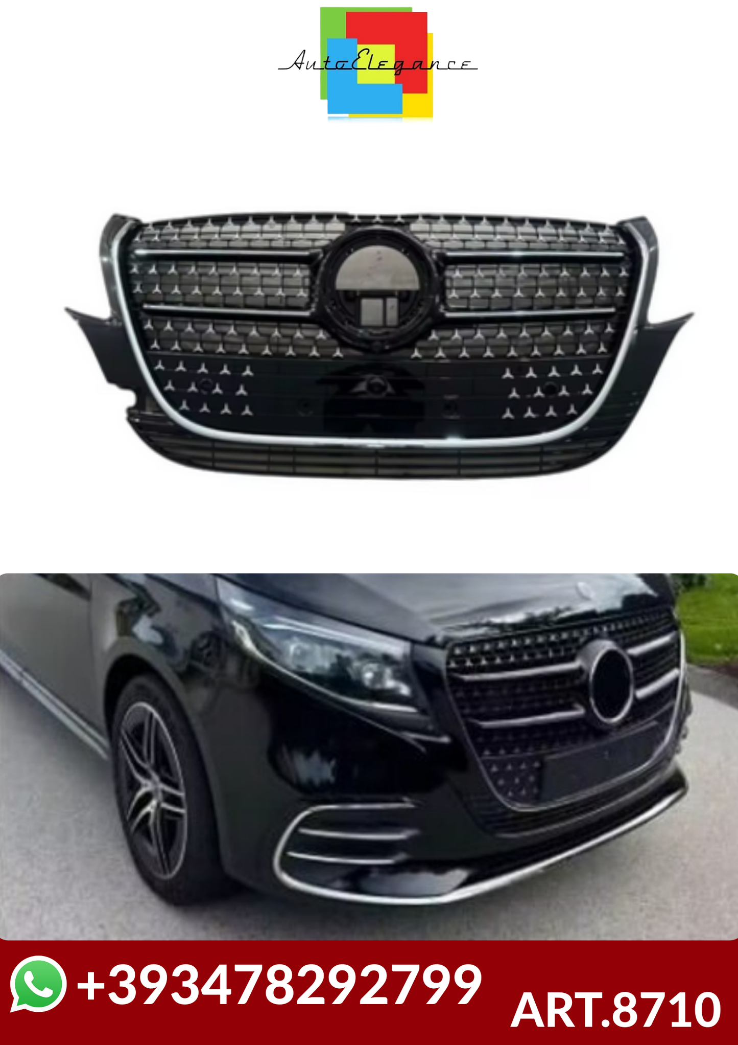 💕ART.8710 GRIGLIA  MERCEDES CLASSE V VITO W448 2024 2025 2026💕