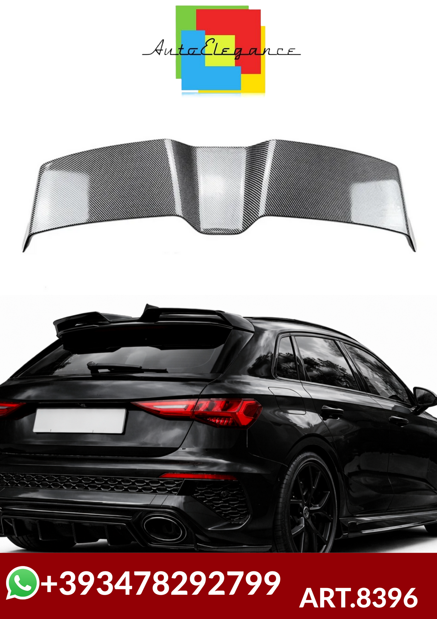 ART.8396 SPOILER Audi A3 S3 RS3 8Y 2021-2024