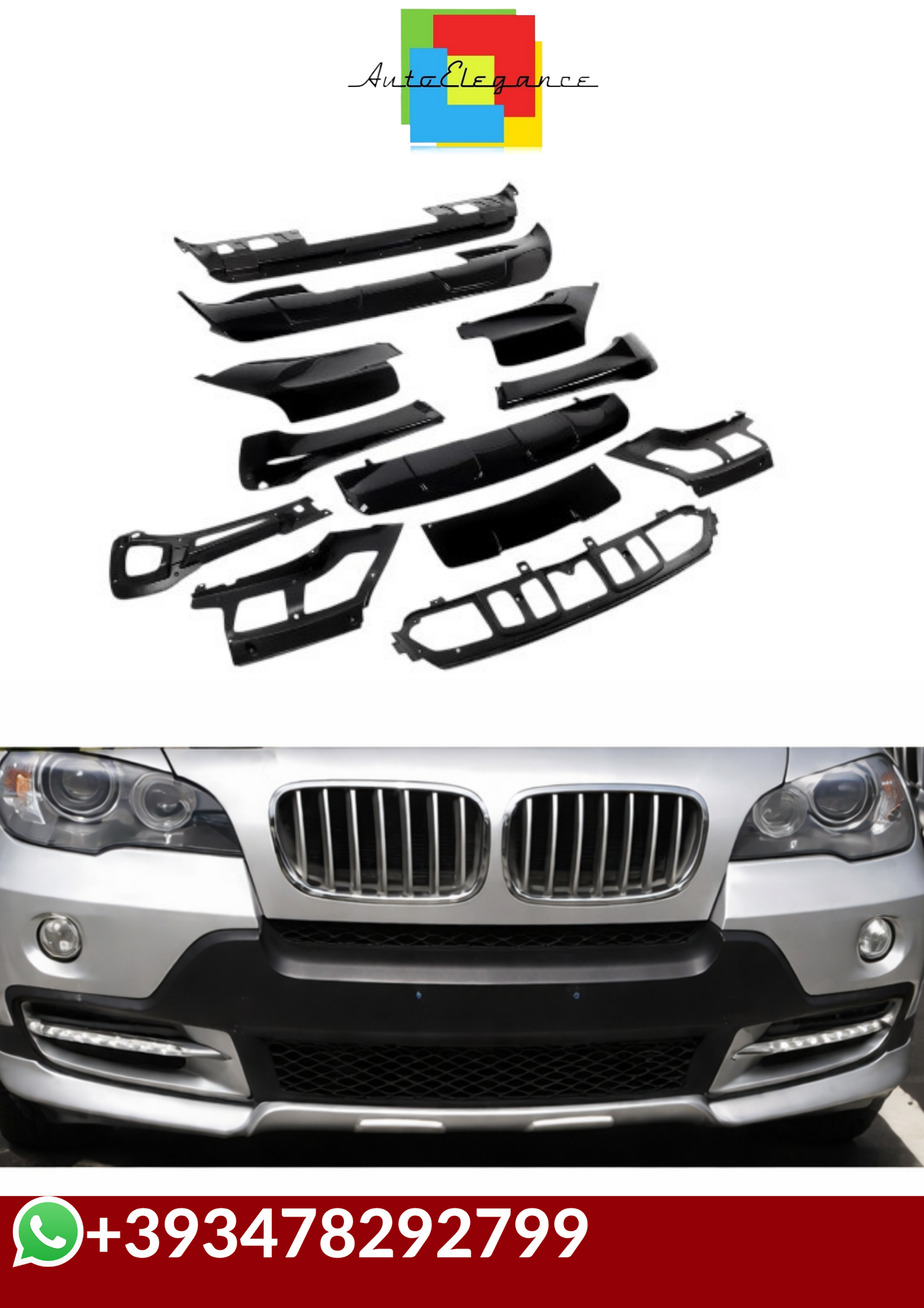 💕BODYKIT  BMW X5 E70 M Sport 2007 -2010 NERO LUCIDO💕