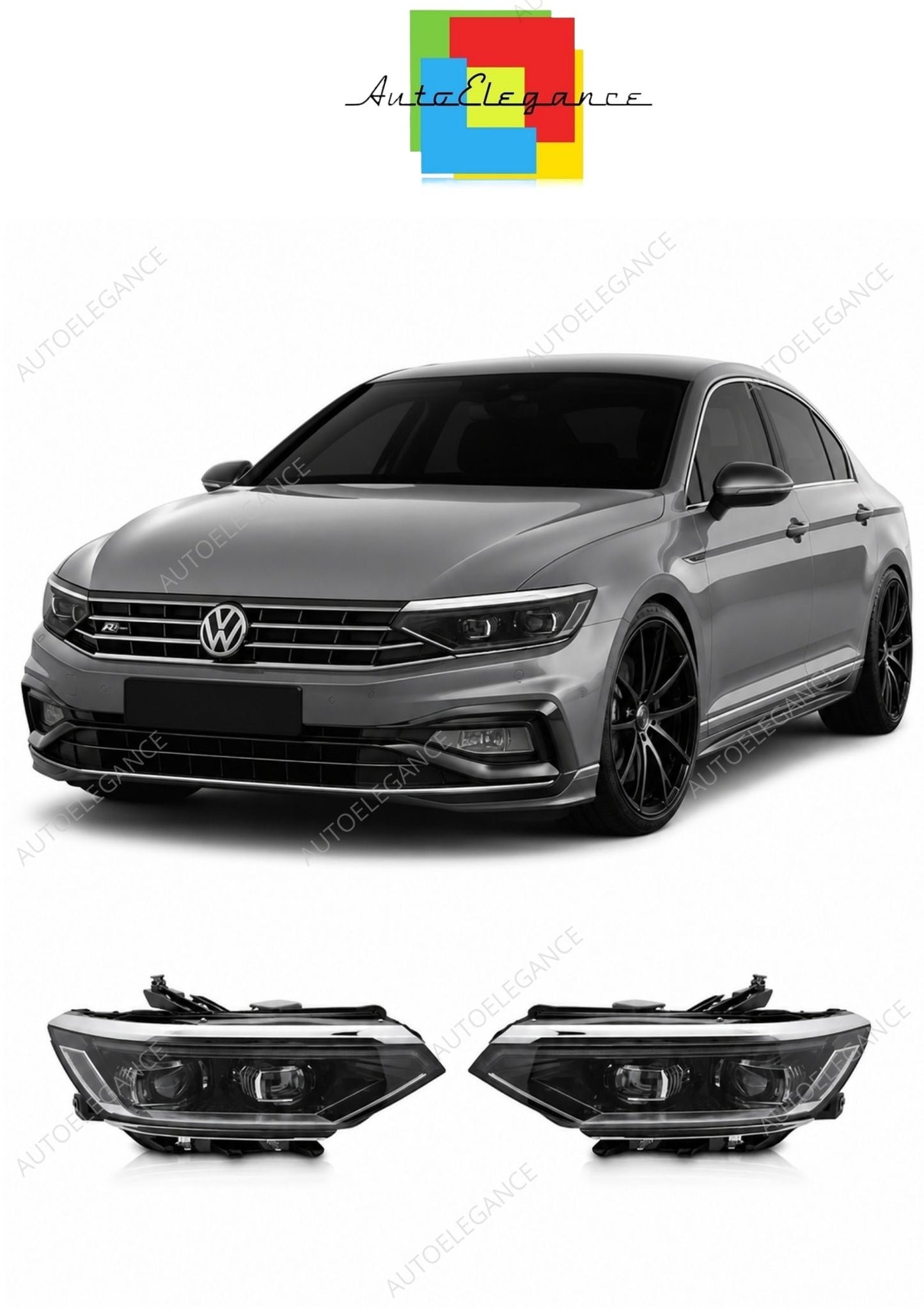 💕 Fari Anteriori Adatto per VW Passat B8 2019-2023 Full LED DRL Seq 💕