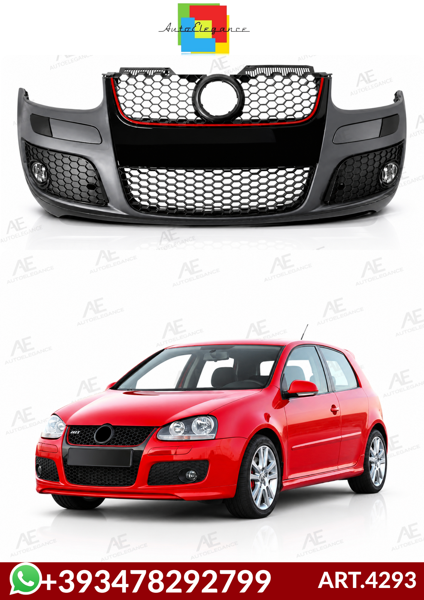 💕ART.4293 PARAURTI ANTERIORI VW GOLF 5 10.03-09 GTI LOOK💕