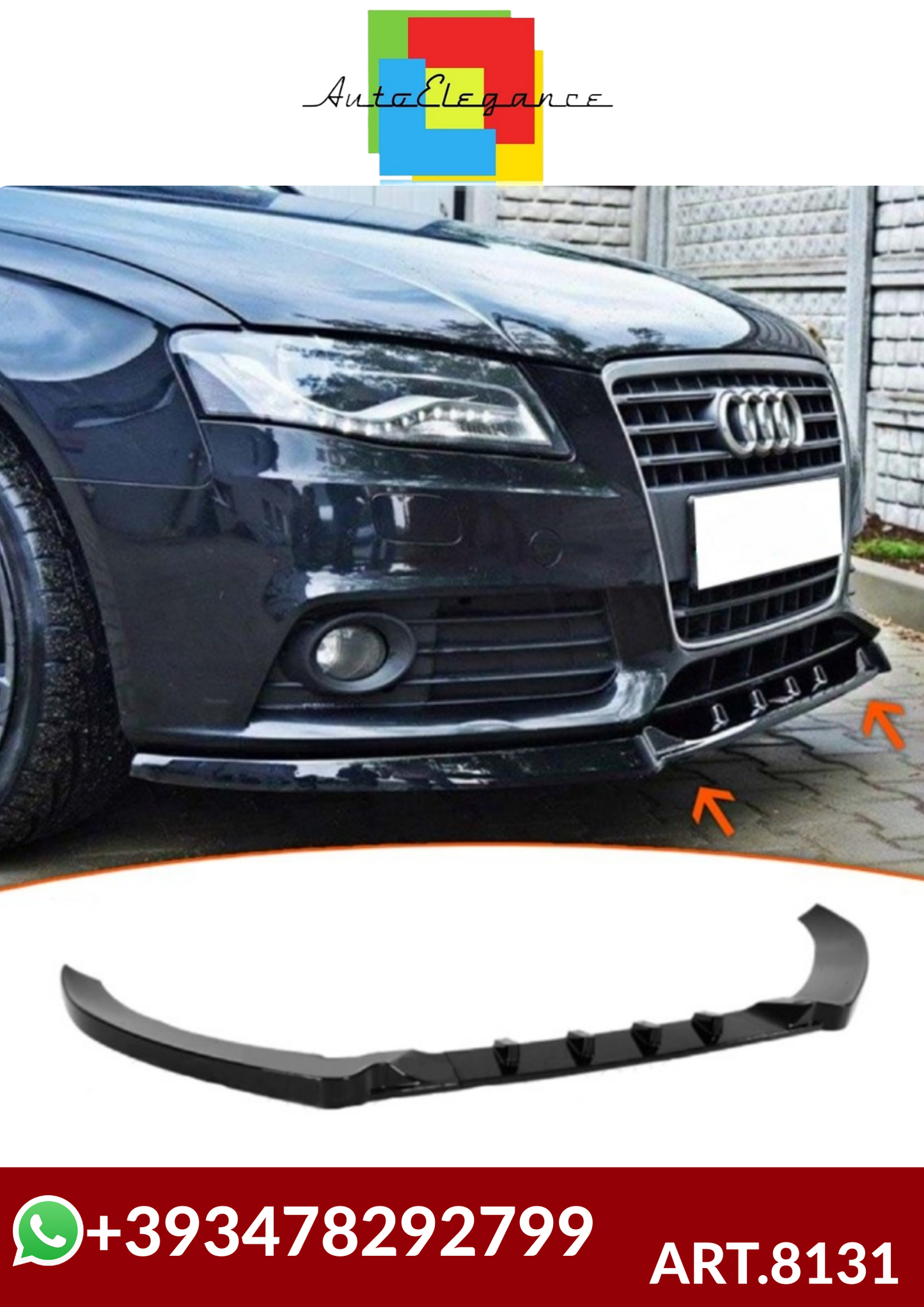 💕ART.8131  SPLITTER AUDI  A4 B8 2008-2011 3PZ💕