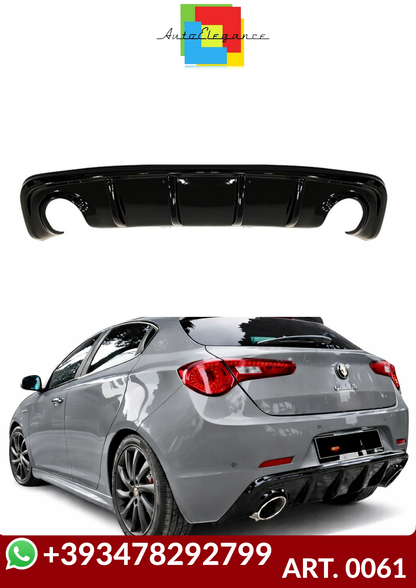 💕ART. 0061 DIFFUSORE ALFA  ROMEO GIULIETTA 1+1 NERO LUCIDO💕