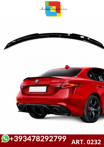 💕ART. 0232 SPOILER ALFA  ROMEO GIULIA NERO LUCIDO LOOK MAXTON💕