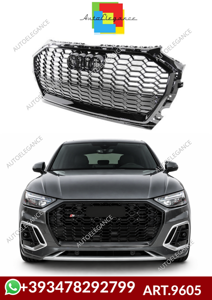 💕ART.9605  GRIGLIA RSQ5 Look Audi Q5 FY 2021 – 2024 NERO LUCIDO💕