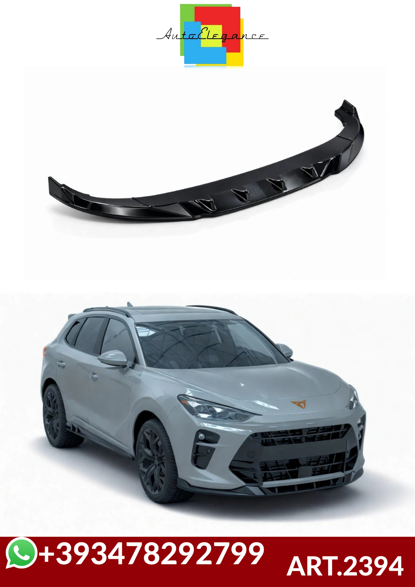 💕ART.2394 SPLITTER ANTERIORE ADATTO PER CUPRA TERRAMAR 2024+💕
