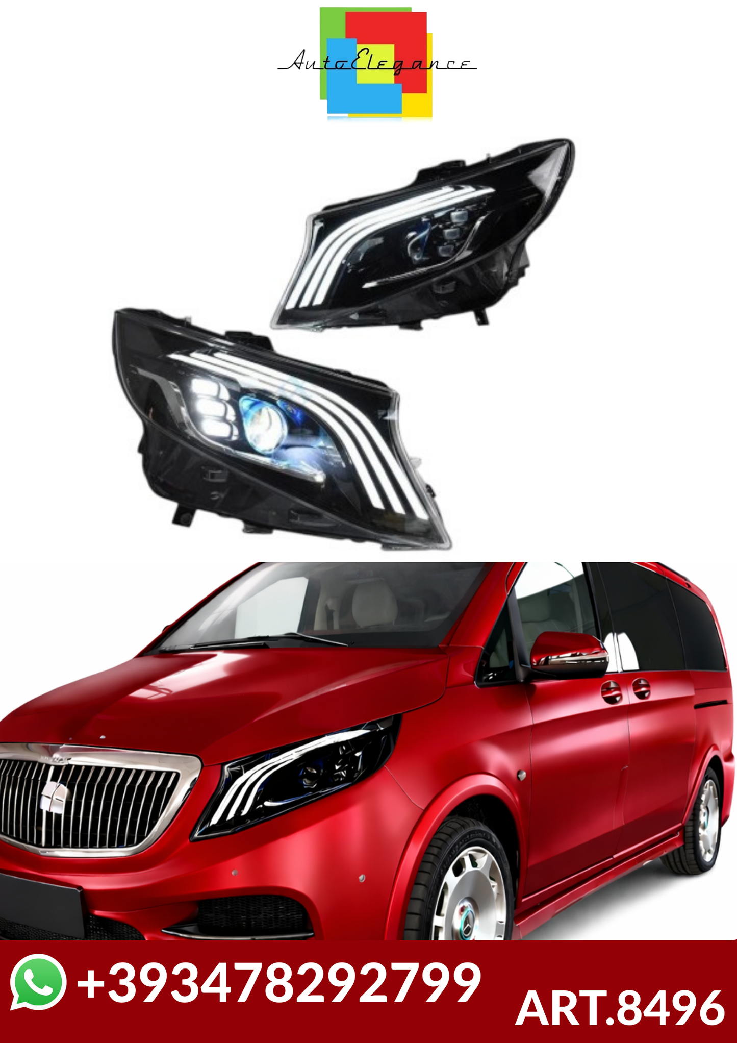 💕ART.8496 FARI ANTERIORI MERCEDES VITO W447 2018-2025 💕 (Copia)