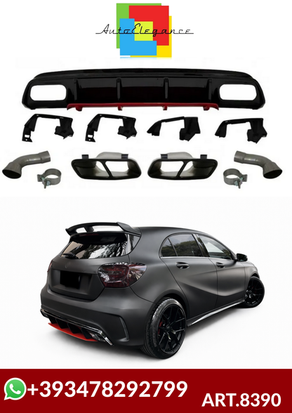 💕ART.8390 DIFFUSORI Mercedes classe A W176 A45 AMG 2013-2018 nero lucido 💕