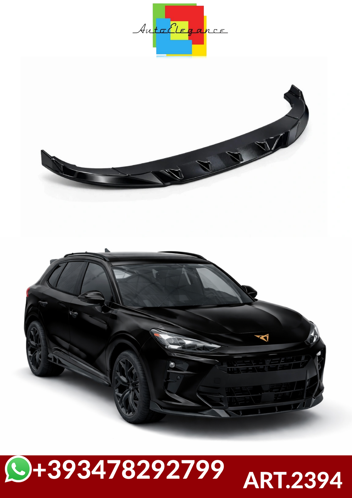 💕ART.2394 SPLITTER ANTERIORE ADATTO PER CUPRA TERRAMAR 2024+💕