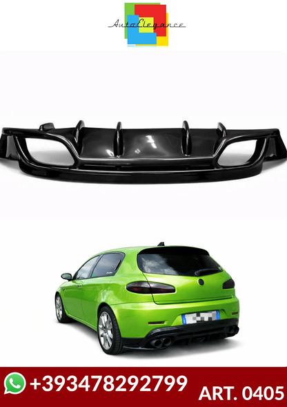 💕ART. 0405 DIFFUSORE ALFA ROMEO GIULIETTA LOOK QUADRIFOGLIO NERO LUCIDO💕