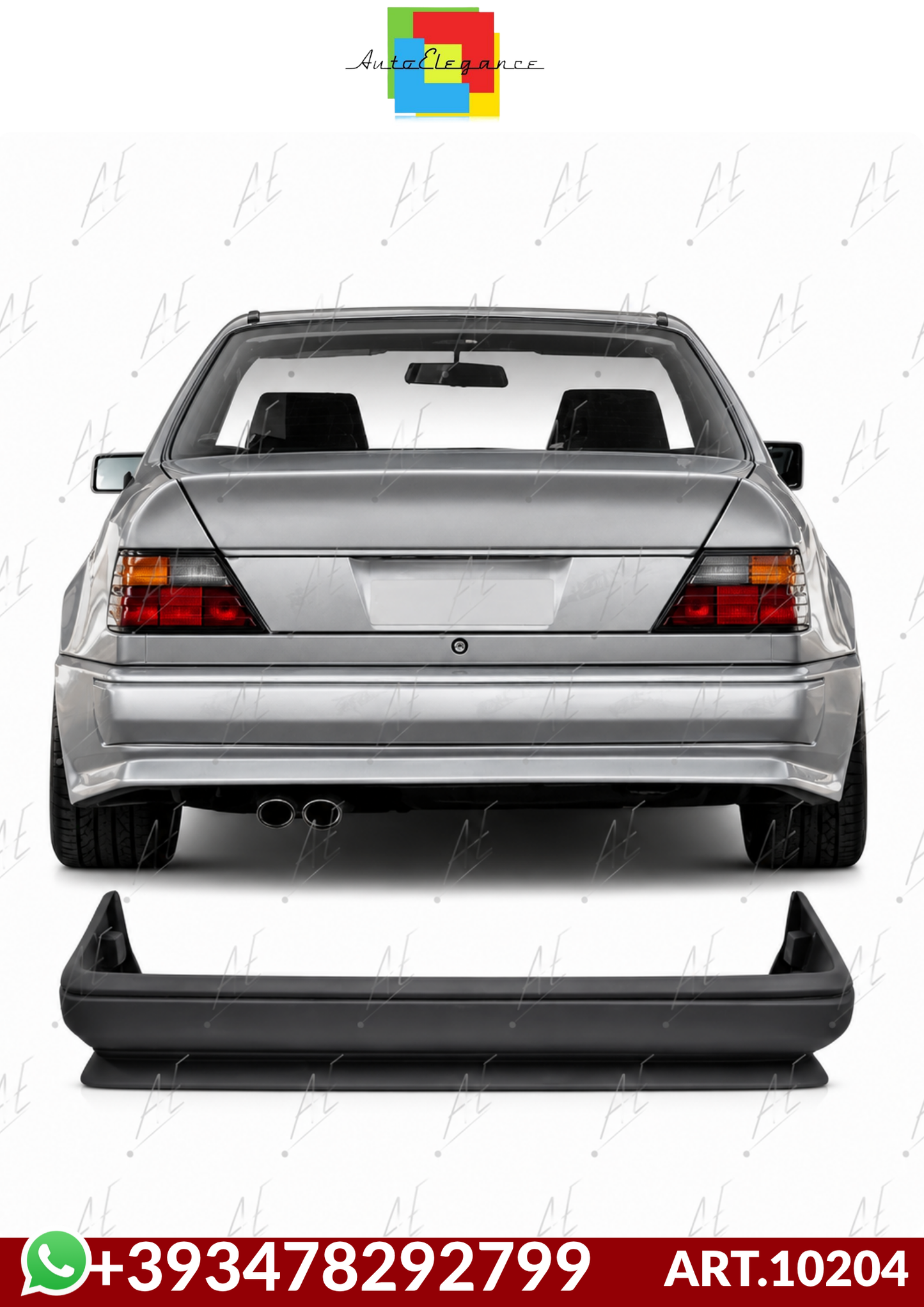 💕ART.10204 PARAURTI POSTERIORE PER MERCEDES CLASSE E W124 85-93 LOOK AMG💕