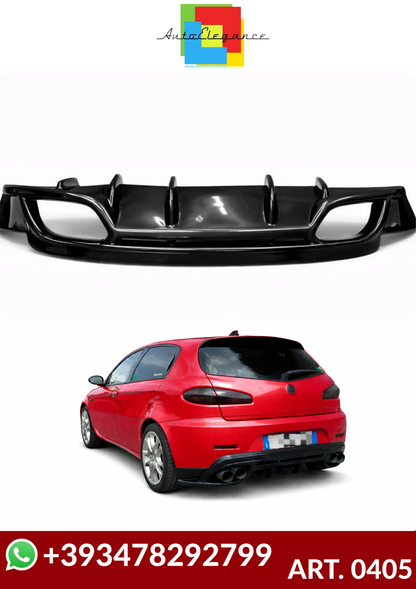 💕ART. 0405 DIFFUSORE ALFA ROMEO GIULIETTA LOOK QUADRIFOGLIO NERO LUCIDO💕