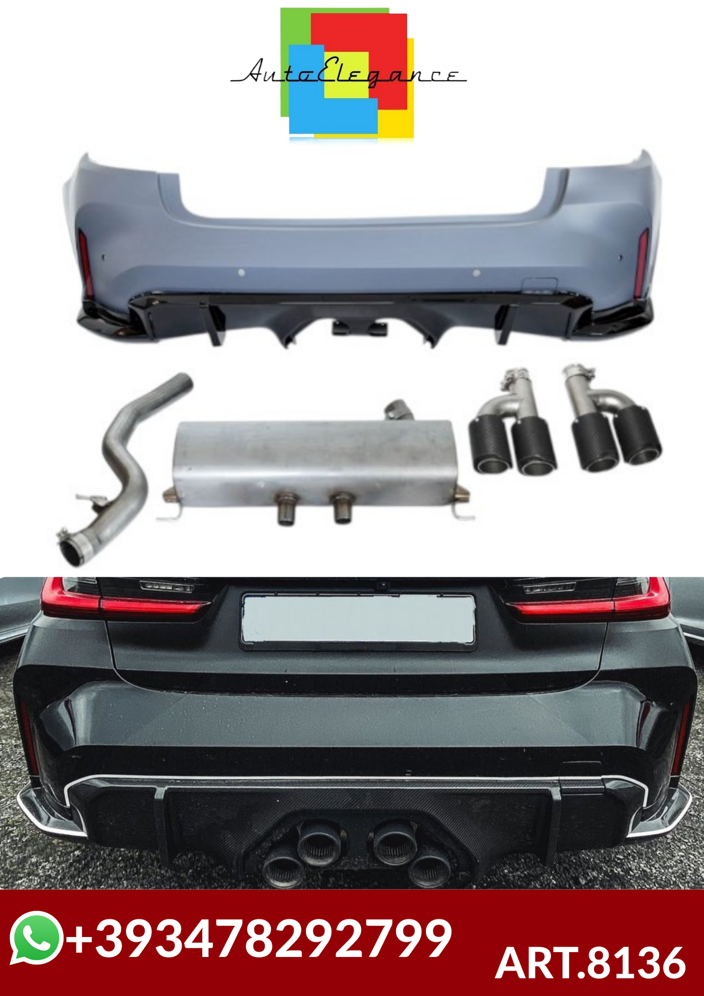 💕ART.8136  PARAURTI POSTERIORI BMW 3 SERIA (G20) 19-22 SEDAN💕