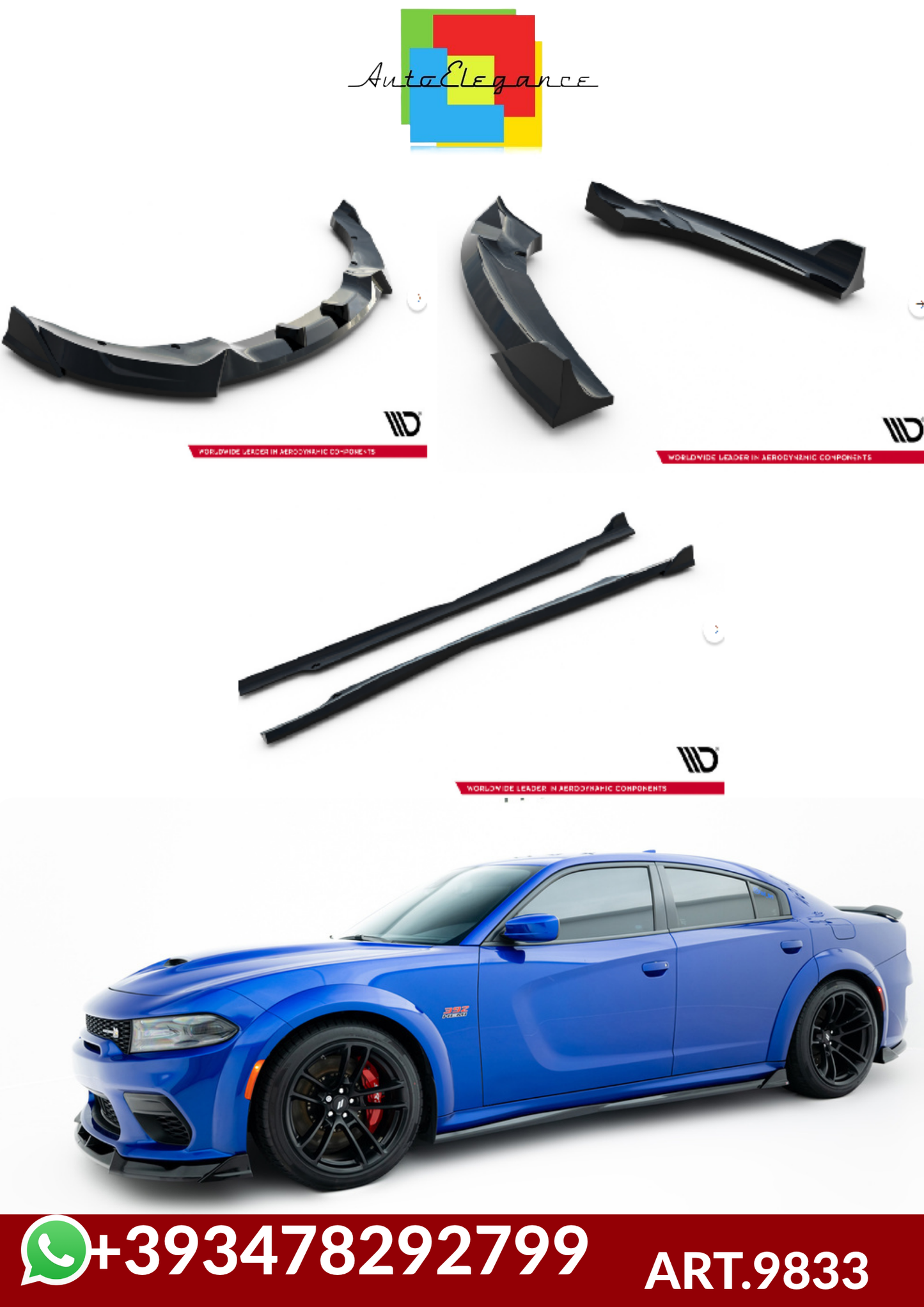 💕ART.9833 BODYKIT Dodge Charger RT Scat Pack Widebody Mk3 Facelift💕