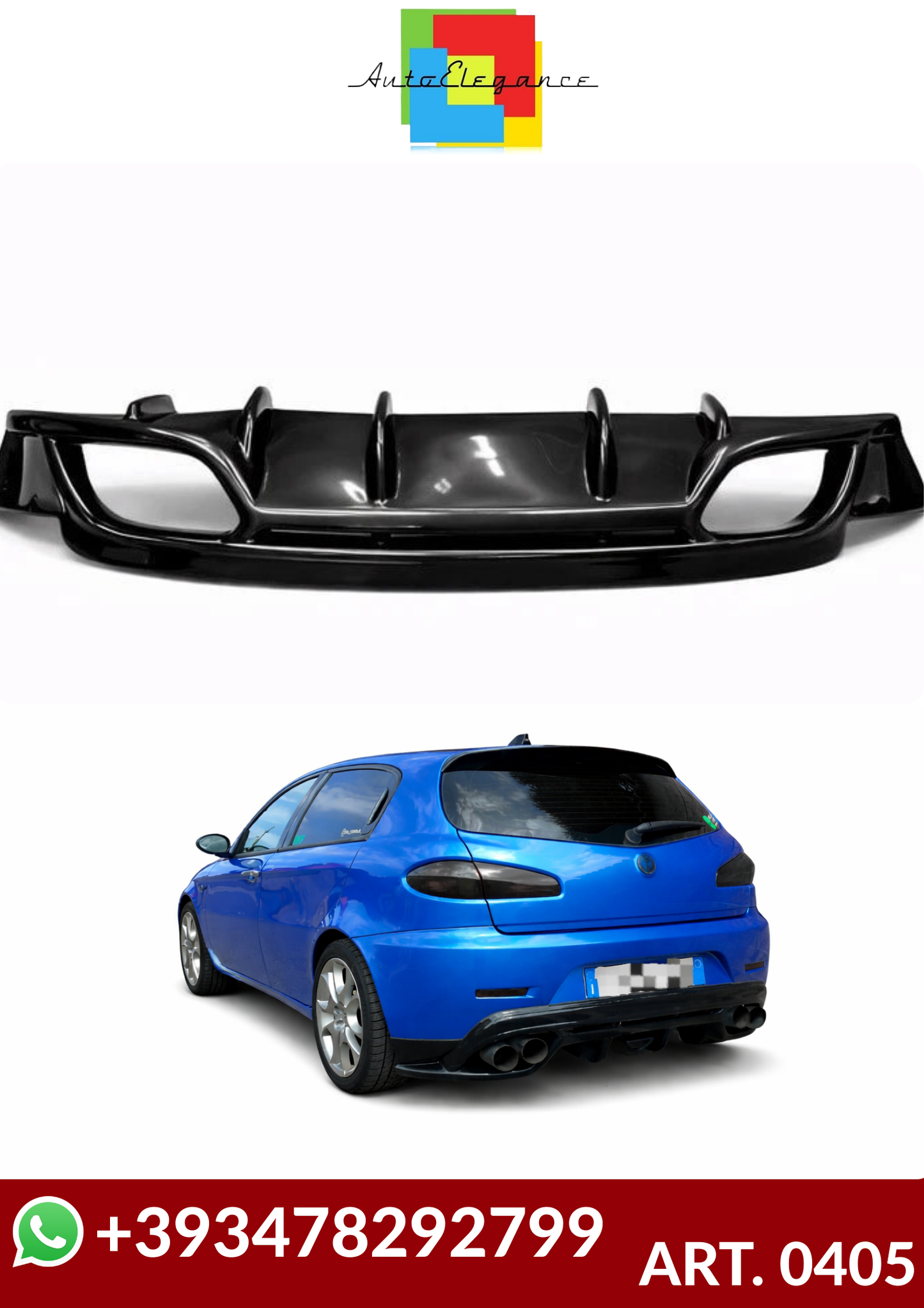 ART. 0405 DIFFUSORE ALFA ROMEO 147 NERO LUCIDO