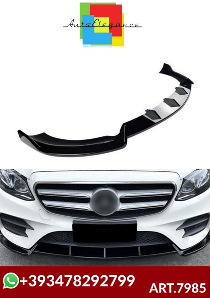 💕ART.7985 SPLITTER MERCEDES W213 E260 E300 E43 AMG 2017-2019 NERO LUCIDO💕
