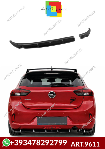 💕ART.9611  SPLITTER  POSTERIORI  Opel Corsa F  NERO  LUCIDO 💕