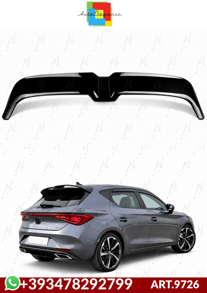 💕ART.9726 SPOILER TETTO LEON MK4 NERO LUCIDO IN ABS / 2020+💕