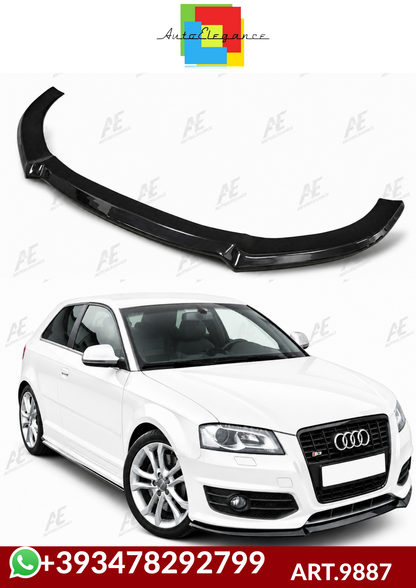 💕ART.9887 Splitter Audi A3 S3 8P restyling 08-11 solo per sline nero lucido💕