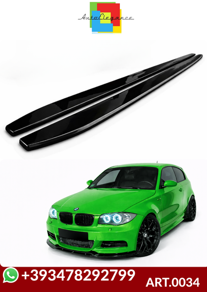 💕ART.0034  SOTTO MINIGONNE DA  BMW SERIE 1 M1 E81 E87  190CM NERO LUCIDO💕