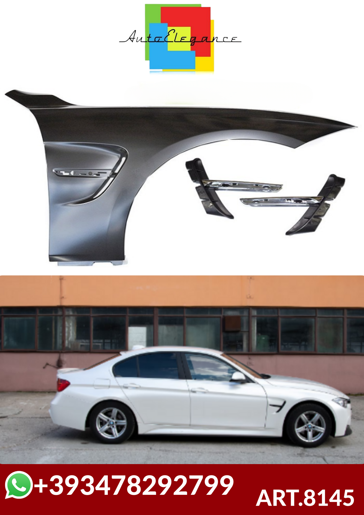💕ART.8145 PARAFANGHI BMW SERIE 3 F30 F31 LOOK M3💕