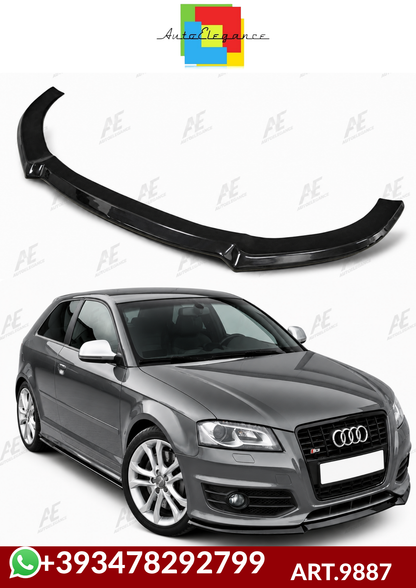 💕ART.9887 Splitter Audi A3 S3 8P restyling 08-11 solo per sline nero lucido💕