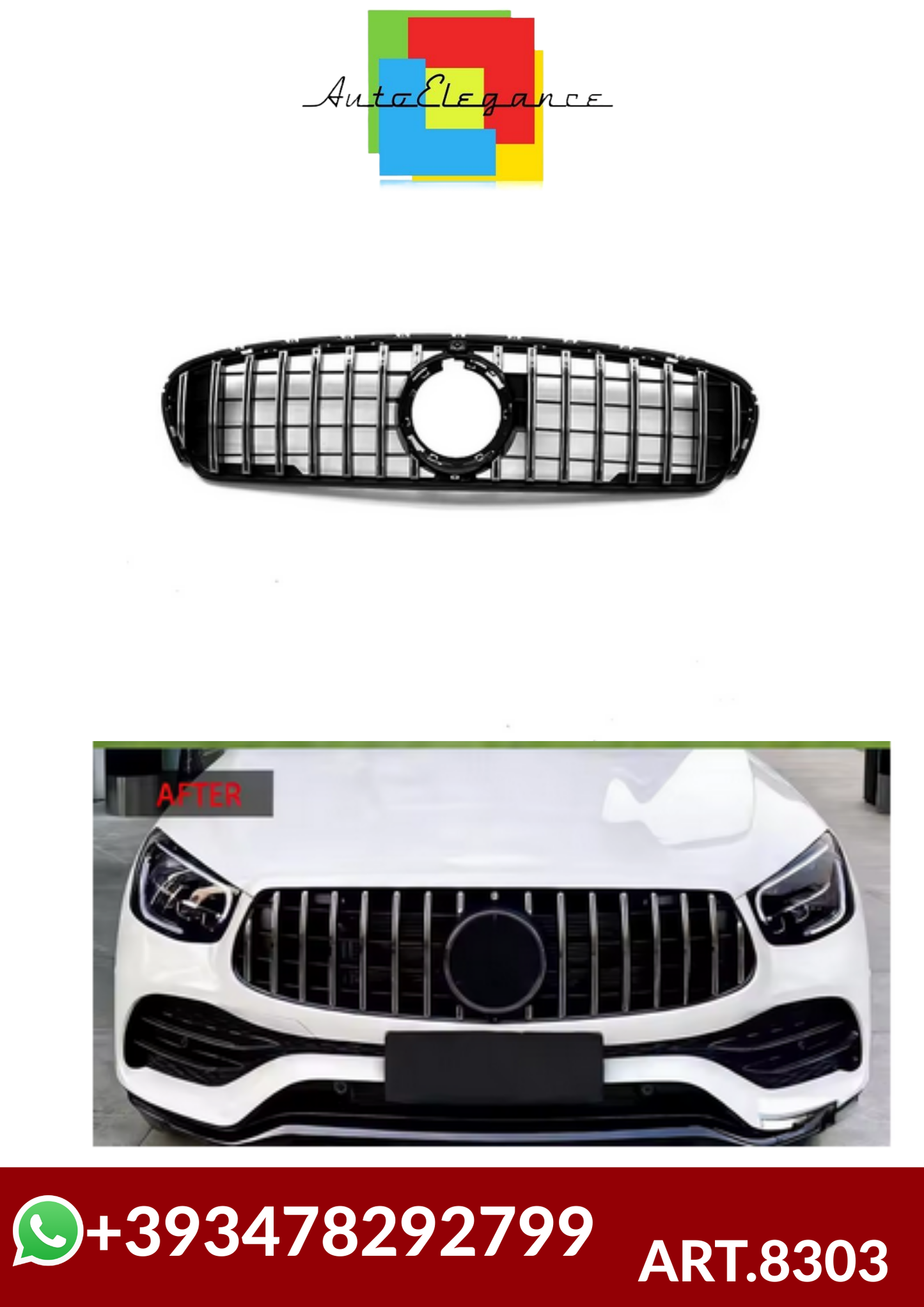 💕ART.8303 GRIGLIA Mercedes GLC Coupe X253 2020-2022 GLC300 💕