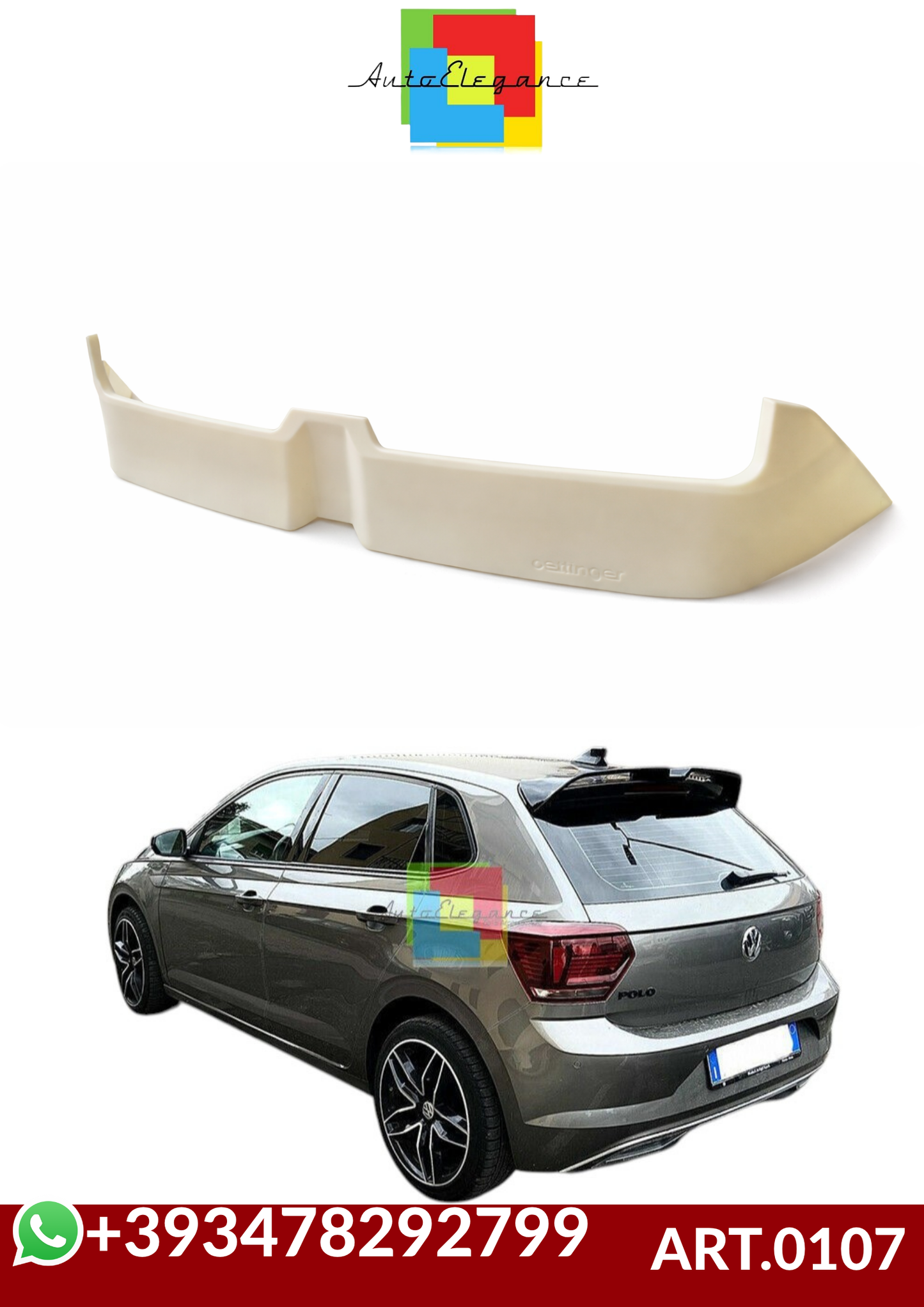 💕ART.0107 SPOILER VW POLO AW1 2018+ OETTINGER GREZZO💕