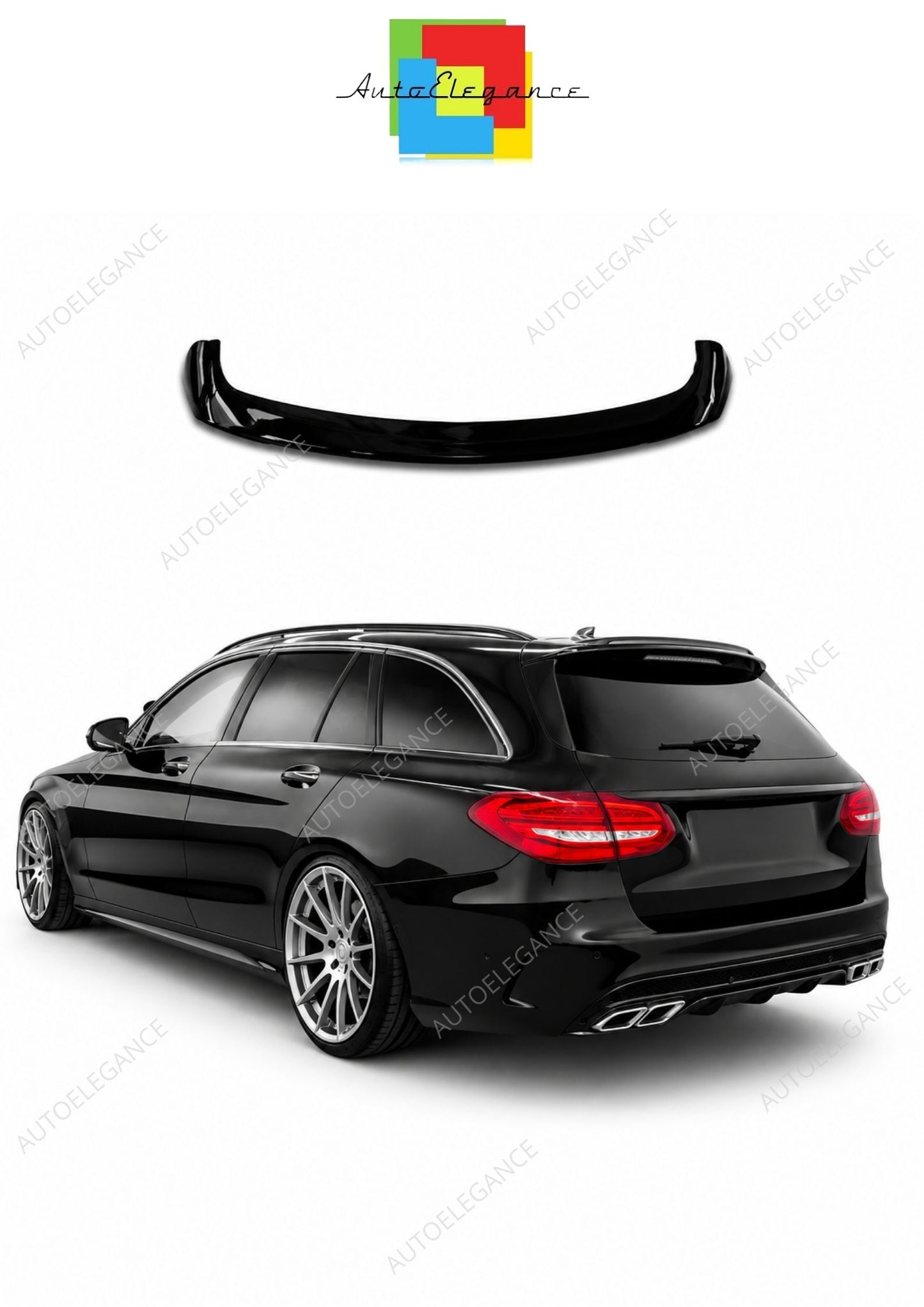 💕 Alettone Spoiler Adatto per Mercedes C S205 14-21 AMG Nero Lucido 💕