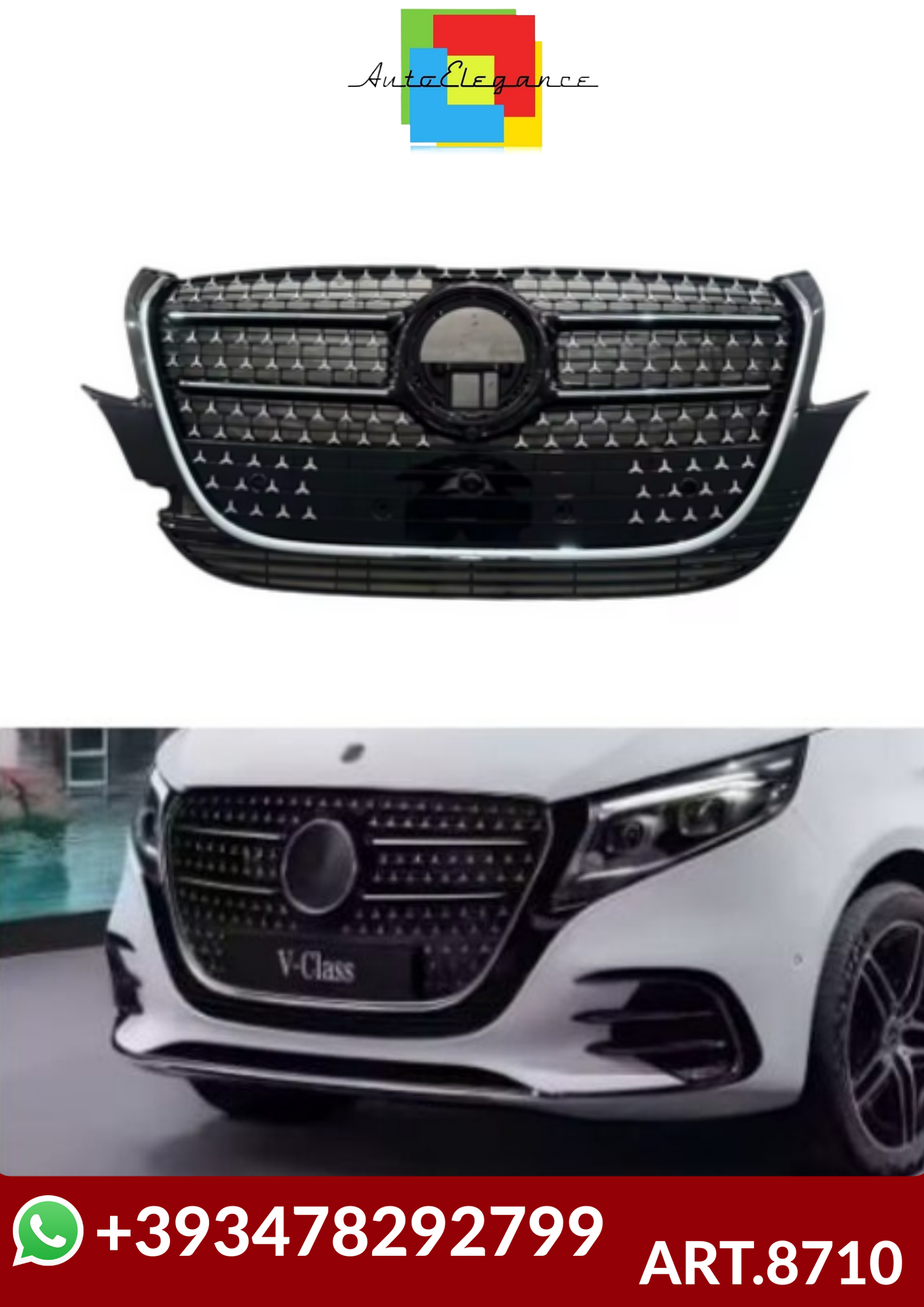💕ART.8710 GRIGLIA  MERCEDES CLASSE V VITO W448 2024 2025 2026💕