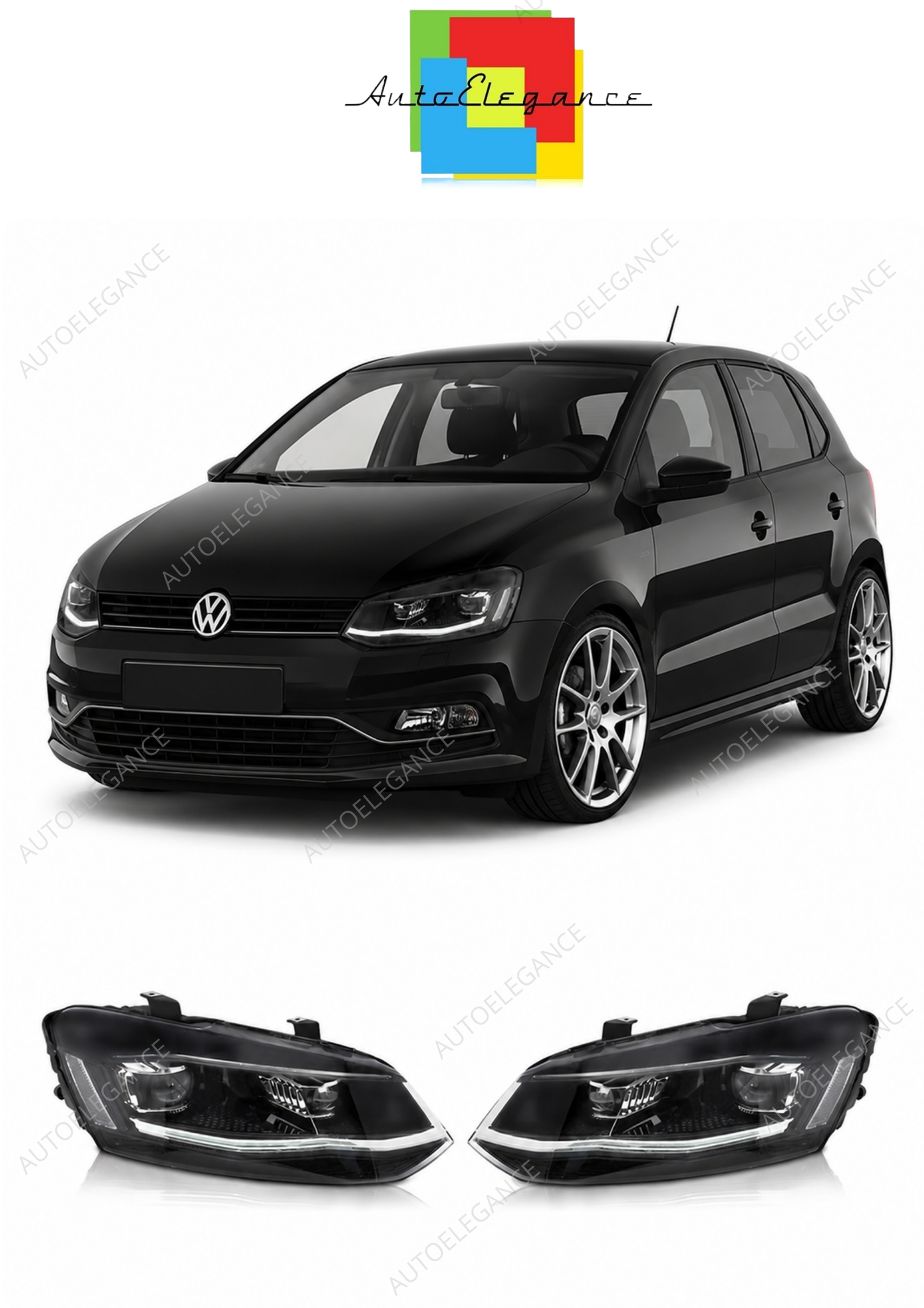SPLITTER SUITABLE FOR VW GOLF 8 GTI GTD RLINE LOOK GLOSSY BLACK SPORTY DESIGN 