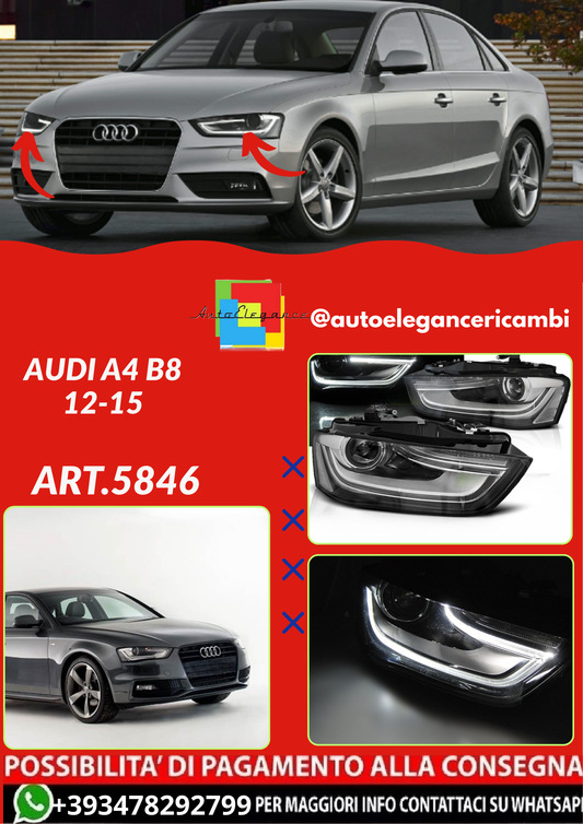 ART.5846 FARI ANTERIORI AUDI A4 B8 12-15