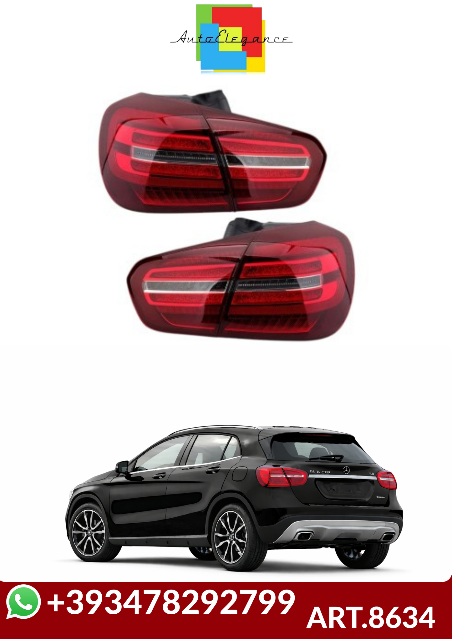 💕ART.8634  FARI POSTERIORI Mercedes-Benz GLA X156 2013-2017 💕