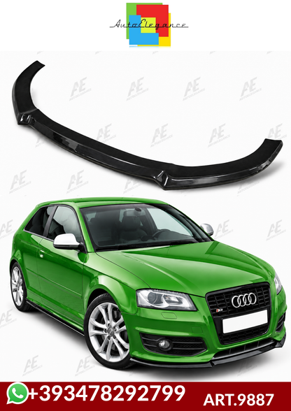 💕ART.9887 Splitter Audi A3 S3 8P restyling 08-11 solo per sline nero lucido💕