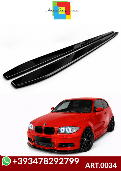 💕ART.0034  SOTTO MINIGONNE DA  BMW SERIE 1 M1 E81 E87  190CM NERO LUCIDO💕