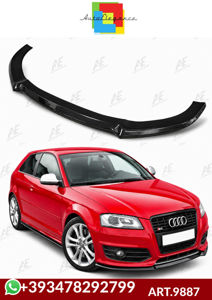💕ART.9887 Splitter Audi A3 S3 8P restyling 08-11 solo per sline nero lucido💕
