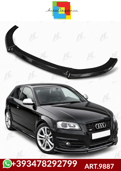 💕ART.9887 Splitter Audi A3 S3 8P restyling 08-11 solo per sline nero lucido💕