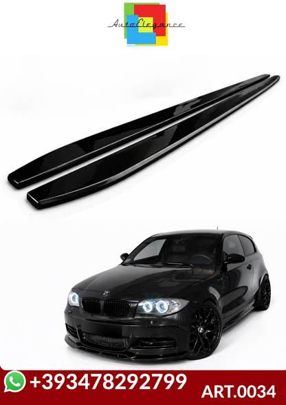 💕ART.0034  SOTTO MINIGONNE DA  BMW SERIE 1 M1 E81 E87  190CM NERO LUCIDO💕