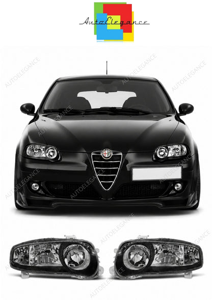 💕 Fari Anteriori Adatto per Alfa Romeo 147 2001-2004 Neri 💕